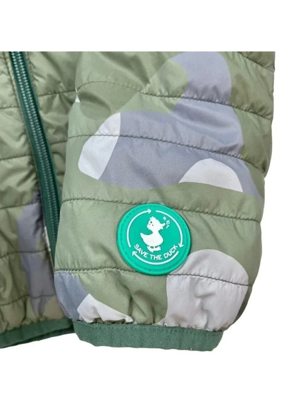 Save The Duck James Hooded Reversible Camo/Green Puffer Size 16Y